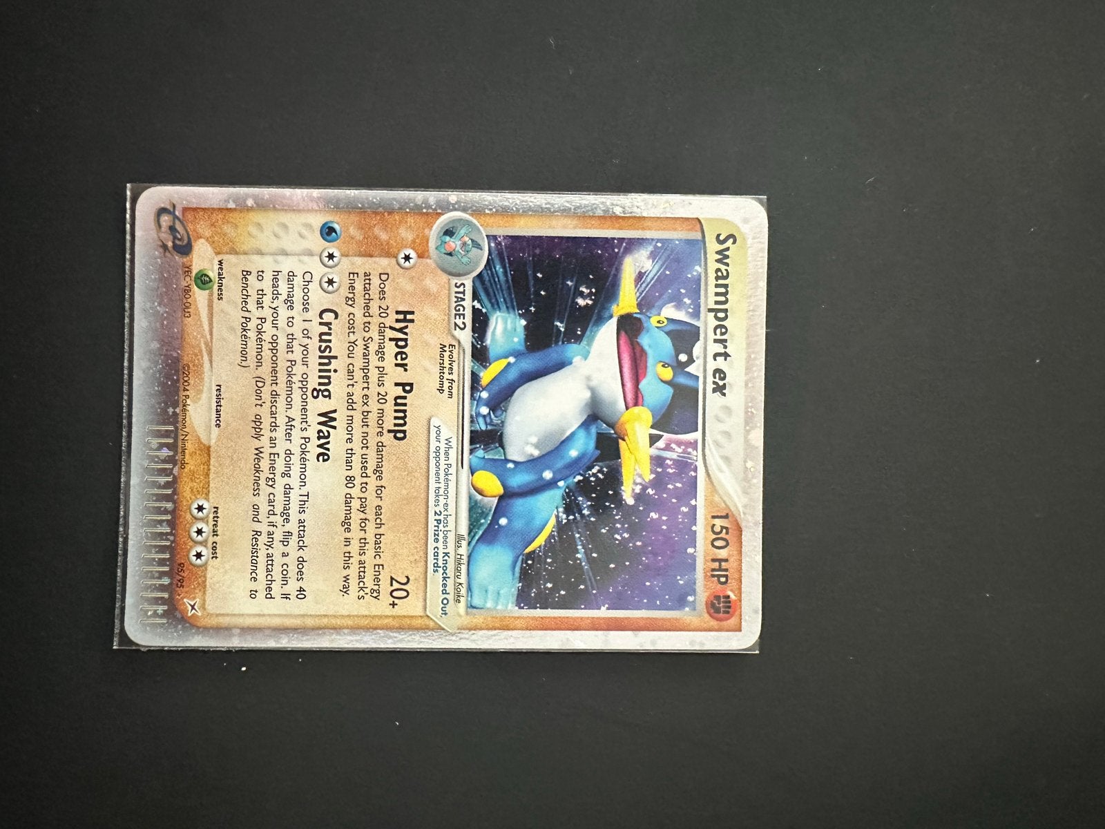 Pokémon Kaart Swampert ex Holo, Ophalen of Verzenden, Gebruikt, Losse kaart, Foil