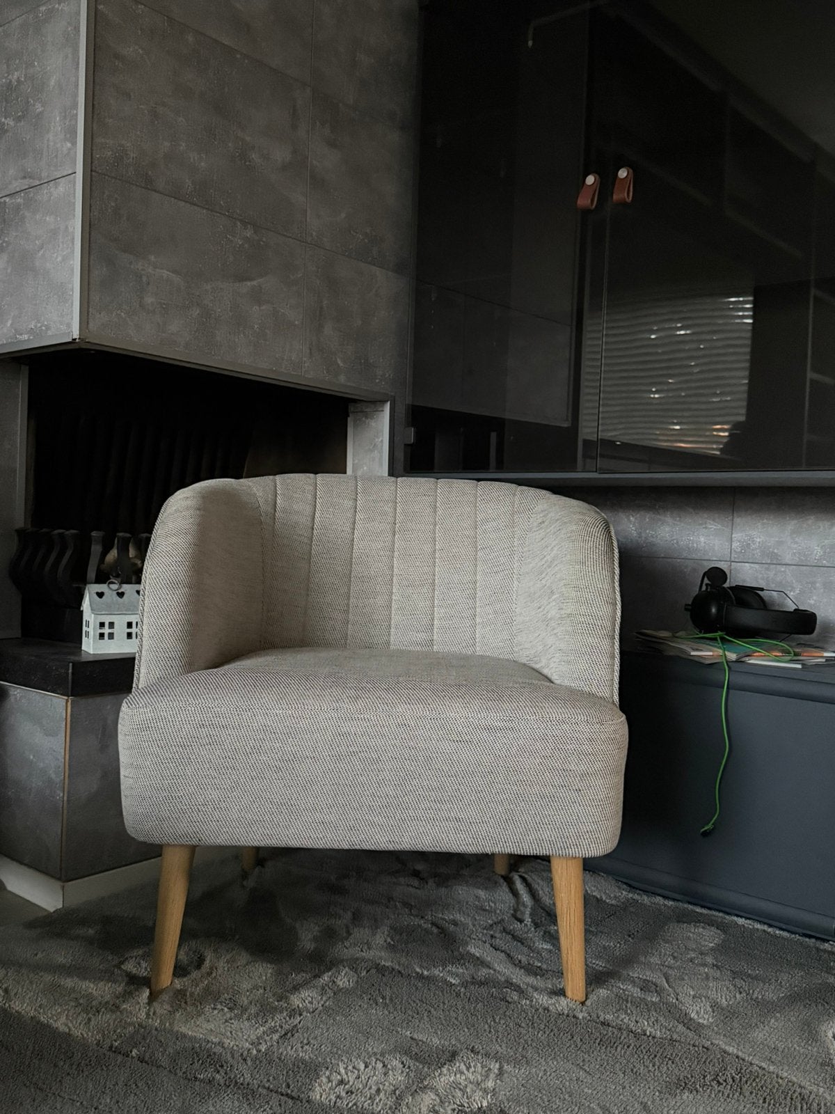 2x IKEA FULLÖSA fauteuils – Lichtgrijs, Ophalen, Eenpersoons, 75 tot 100 cm, Zo goed als nieuw