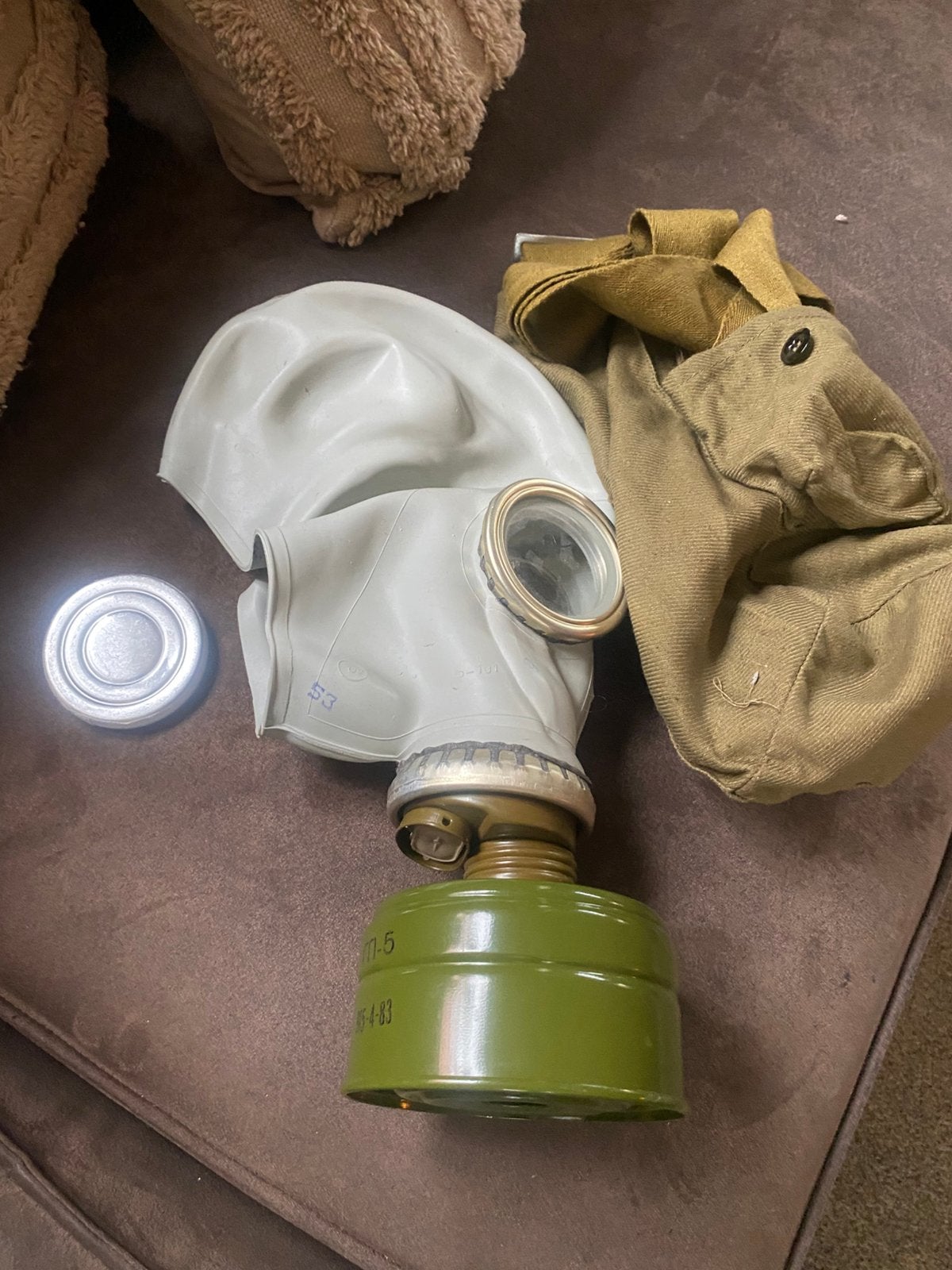 Russisch gasmasker incl extra lens.  Prijs per stuk, Ophalen of Verzenden, Landmacht, Nederland