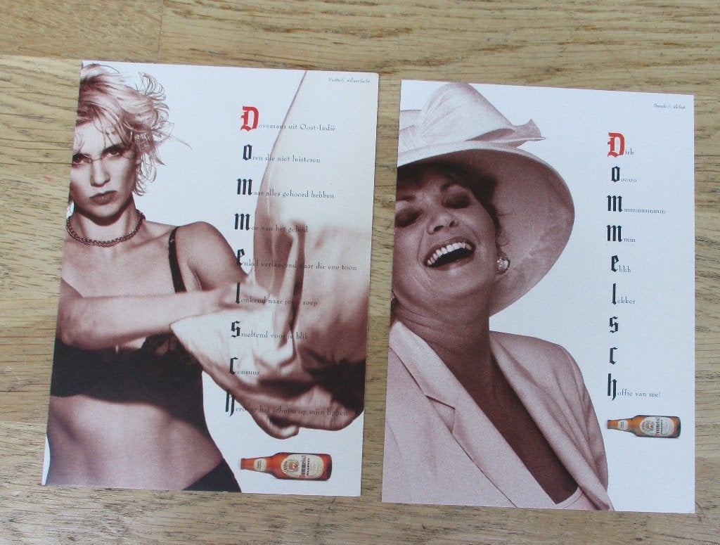 2 vintage? reclamekaarten Dommelsch bier, Ophalen of Verzenden, Overige typen, Dommelsch