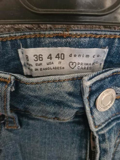 Blauwe spijkerbroek Maat 36 h3, Onbekend, Ophalen of Verzenden, Zo goed als nieuw, Primark
