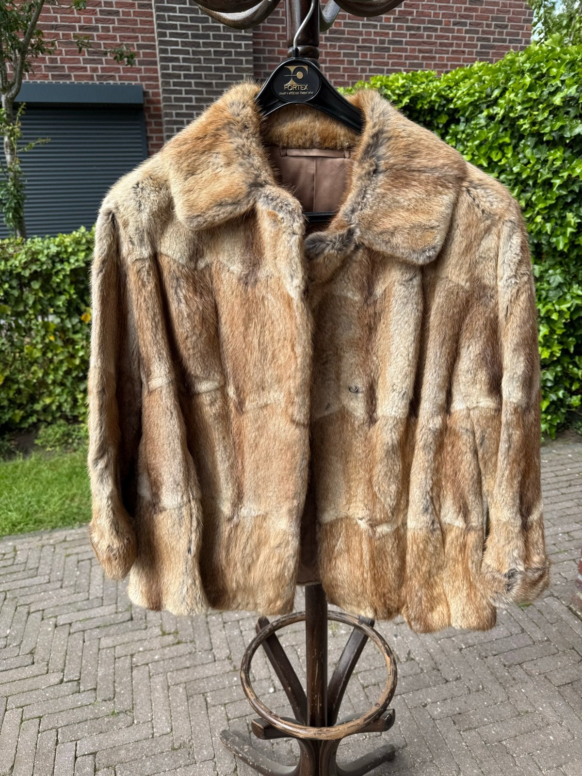 Vintage Bontjas Vop-el Groningen, Kleding | Dames, Ophalen of Verzenden, Zo goed als nieuw, Maat 38/40 (M), Bruin