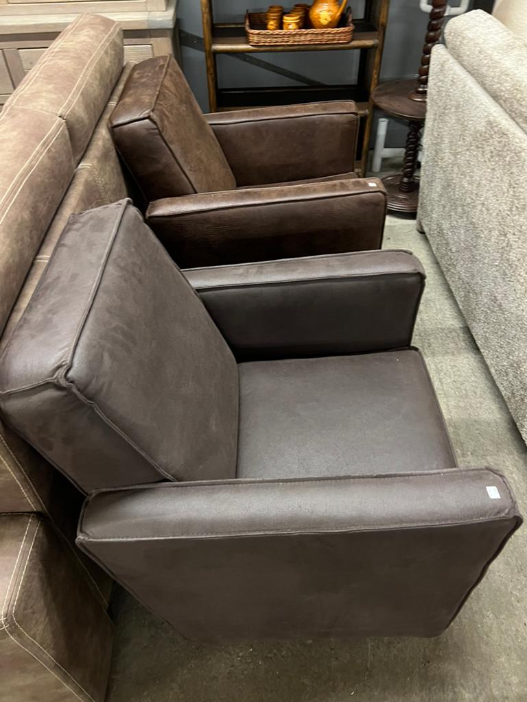 Leren fauteuils per stuk €85, Ophalen, Gebruikt, ., 75 tot 100 cm