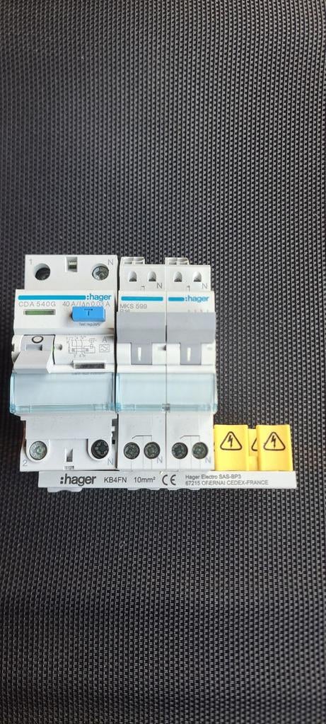 Hager Fornuisgroep: Aardlek, Fornuisautomaat, Doorverbinder, Doe-het-zelf en Verbouw, Elektra en Kabels, Ophalen of Verzenden