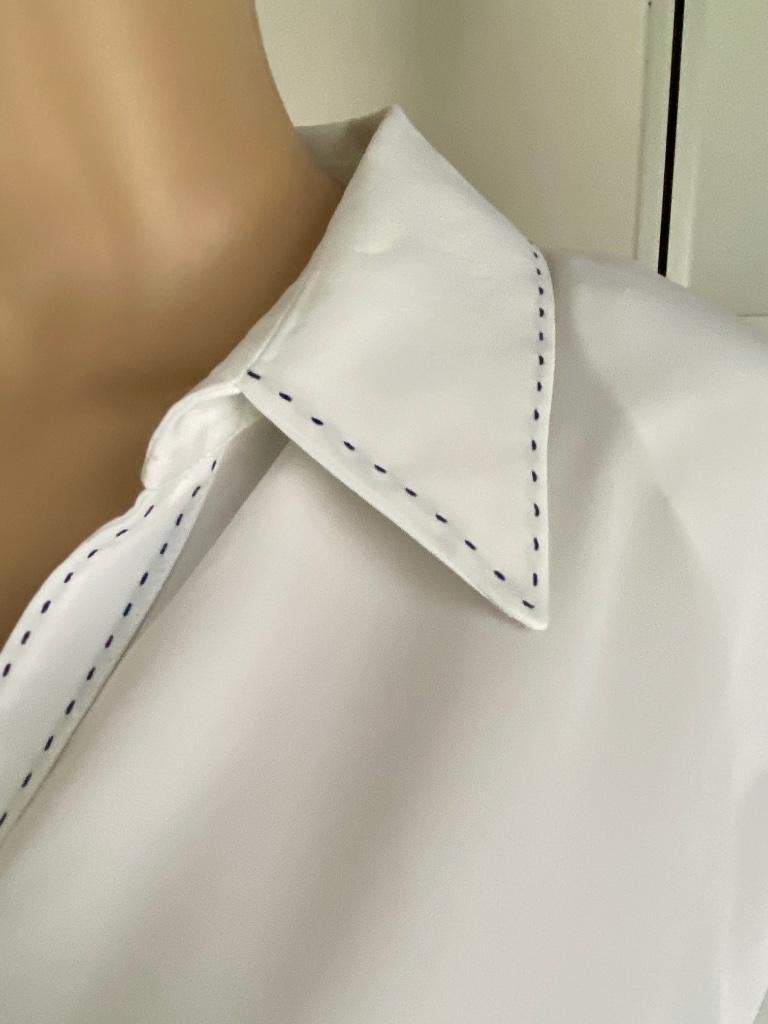 i215 Frank Walder maat 50=XXL blouse top wit, Wit, Maat 46/48 (XL) of groter, Ophalen of Verzenden, Zo goed als nieuw