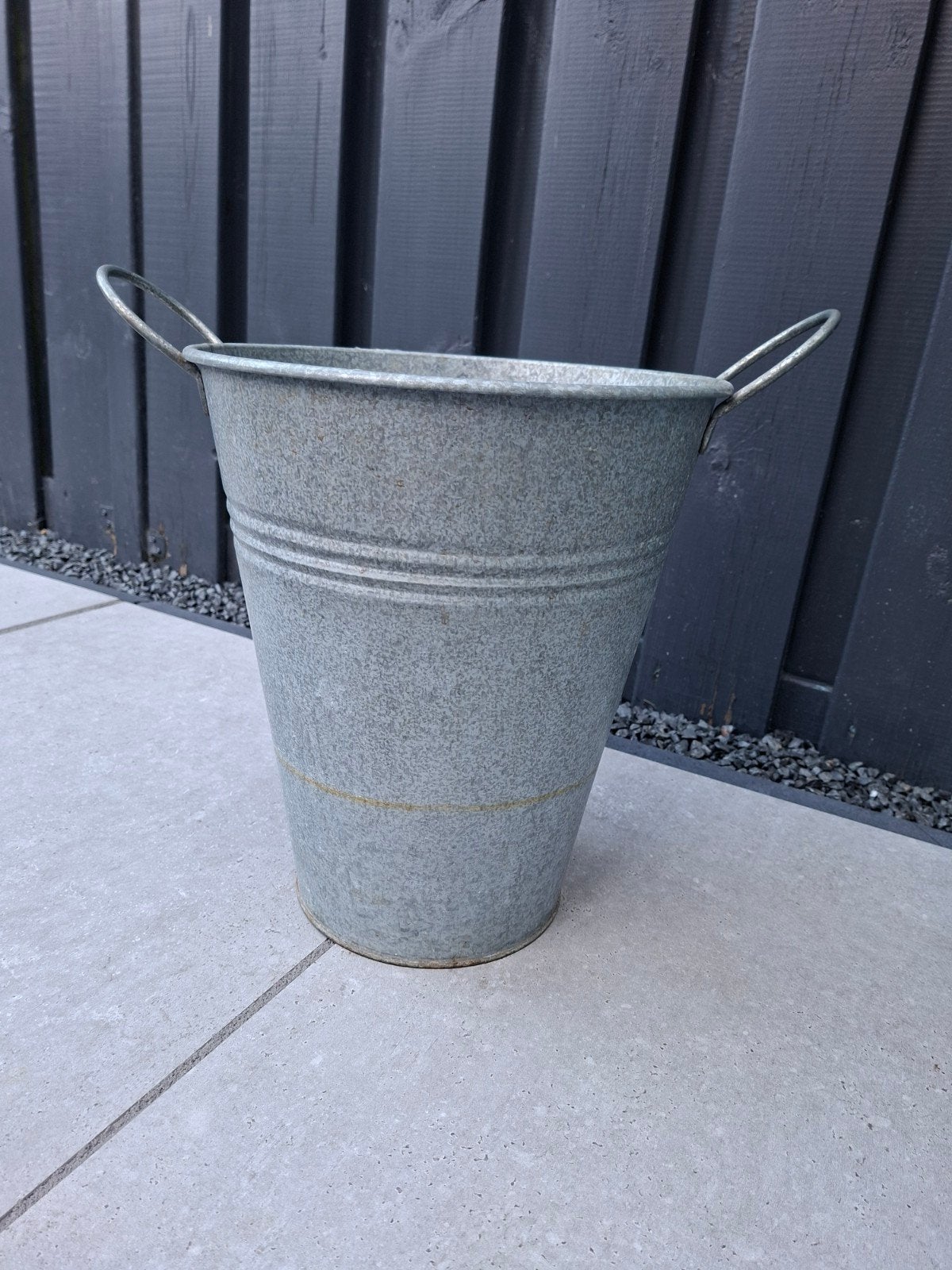 Gebruikte zinken emmer met handgrepen, Tuin en Terras, Ophalen, Gebruikt