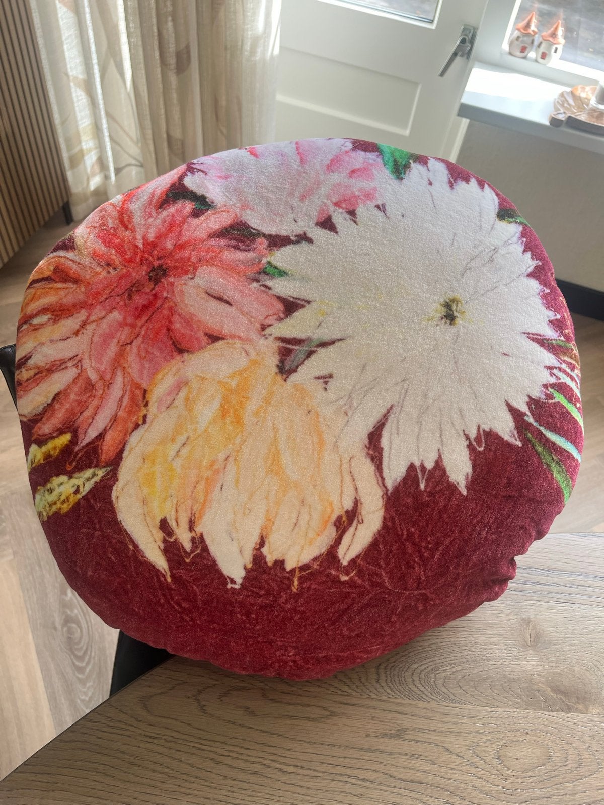 Doortje IJpelaar Sierkussen - Rond met Bloemenprint, Overige merken, Meerkleurig, Met print, Rond