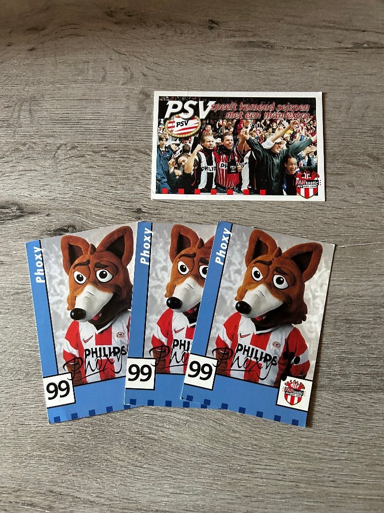 PSV Phoxy kaarten, Verzamelen, Ophalen of Verzenden, Gebruikt, PSV, Overige typen