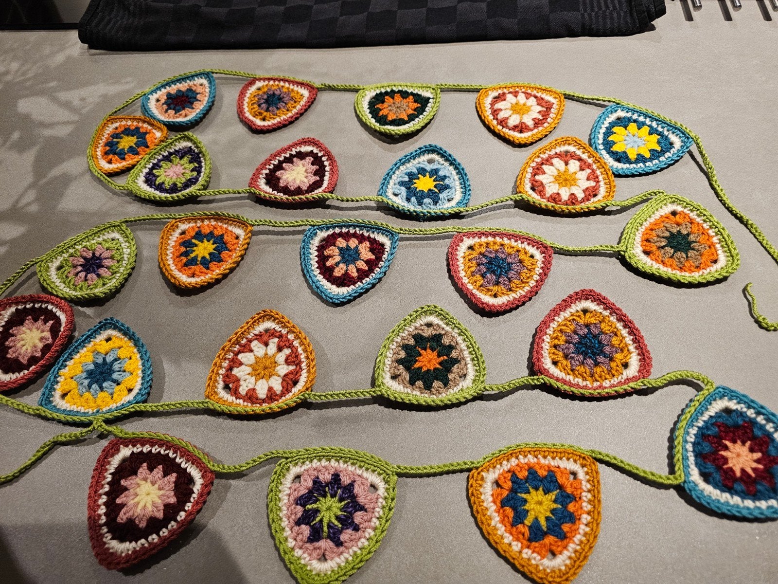 Gehaakte Duurzame Slingervlaggenlijn - Retro Kleuren, Ophalen of Verzenden, Nieuw