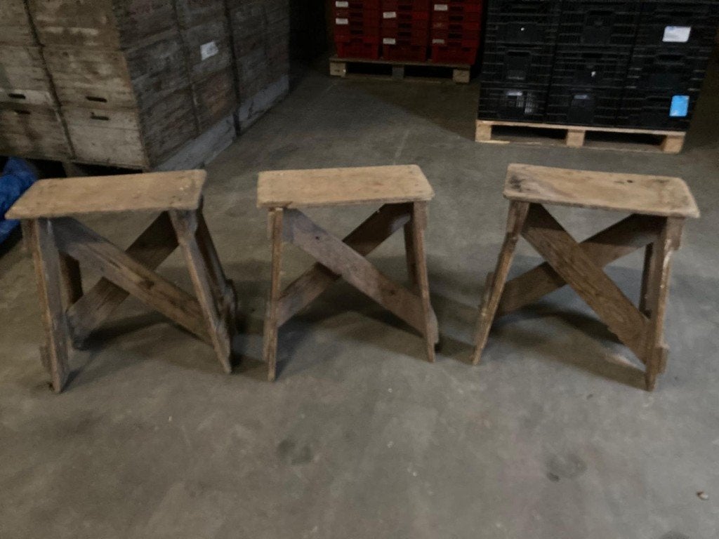 Houten krukken, Ophalen, Gebruikt, Hout