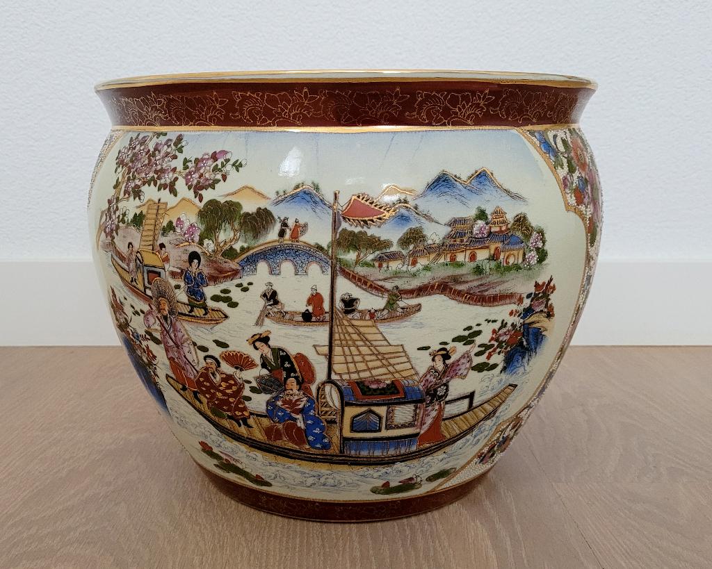 Porseleinen plantenbak / aquarium Ø 30,5xH25cm, Antiek en Kunst, Ophalen