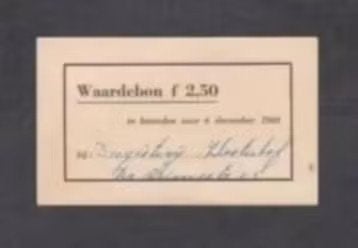 Waardebon Drogisterij Westerhof Dr. Ariensstraat 15, 1960., Verzamelen, Ophalen of Verzenden, Zo goed als nieuw