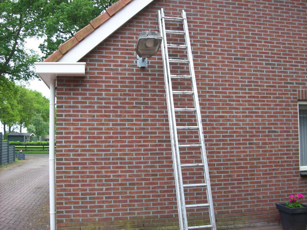 7 meter hoog, Ophalen of Verzenden, Gebruikt, Ladder, 4 meter of meer