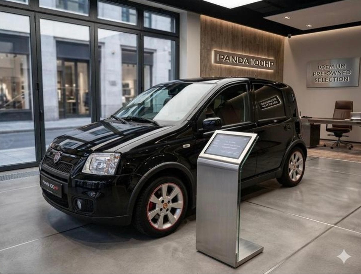 Fiat Panda 1.4 16V 100HP 2008 Zwart, Auto's, Fiat, Voorwielaandrijving, 15 km/l, 31 €/maand, 100 pk