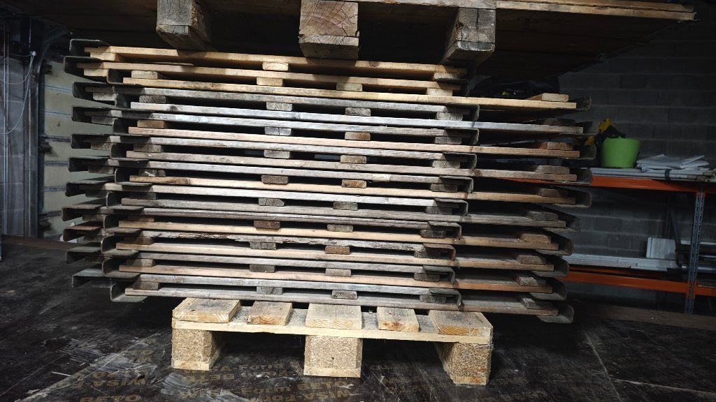 Houten pallet opzet randen Blokpallet 100x120, Ophalen, 50 mm of meer, Pallet, Minder dan 200 cm