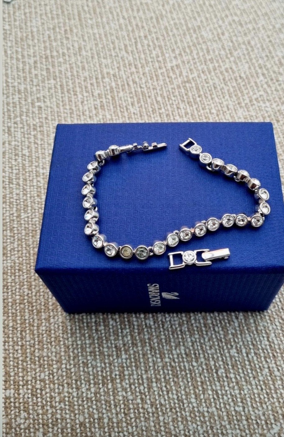Swarovski armband met verlengschakel, Met kristal, Overige materialen, Verzenden, Zo goed als nieuw