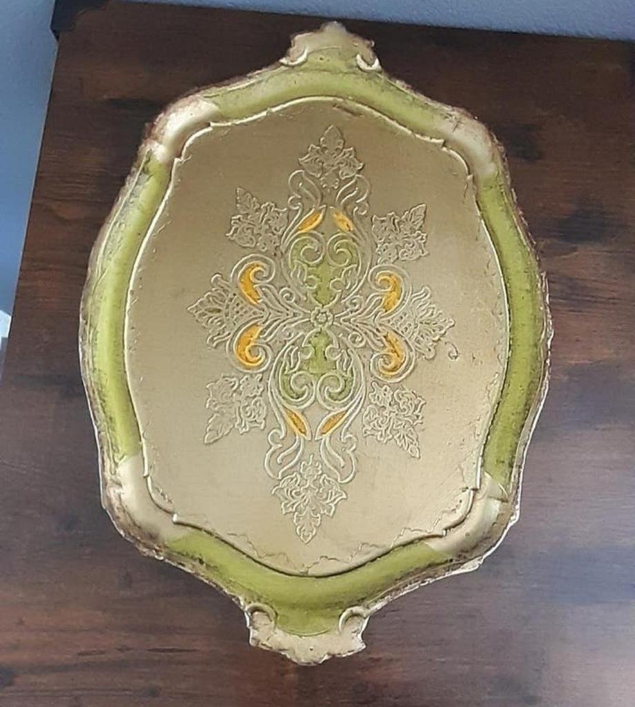 Vintage Decoratief Dienblad met Uniek Ontwerp, Antiek en Kunst, Ophalen of Verzenden