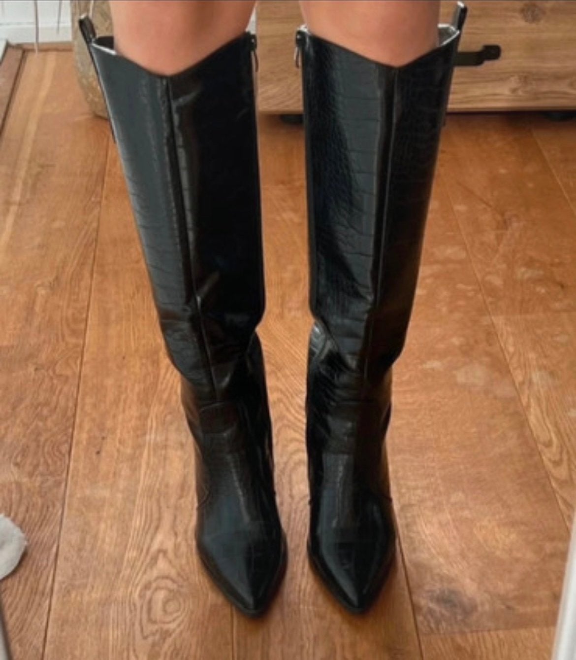 Knielaarzen, Kleding | Dames, Schoenen, Hoge laarzen, Zwart, Ophalen of Verzenden, Gedragen