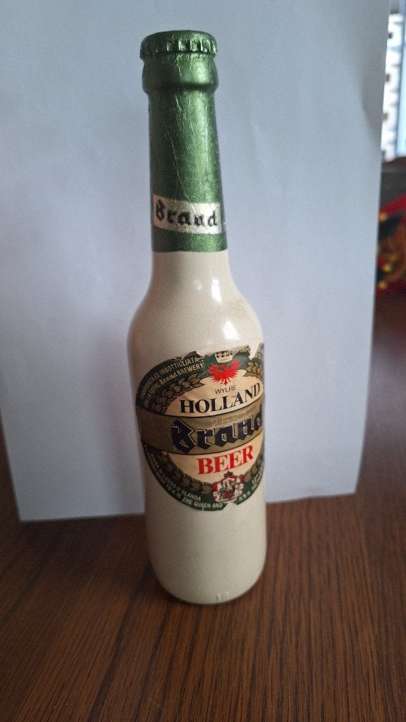 Brand Bier - witte export fles VINTAGE - nog gesloten!, Verzamelen, Biermerken, Verzenden, Gebruikt, Flesje(s), Brand