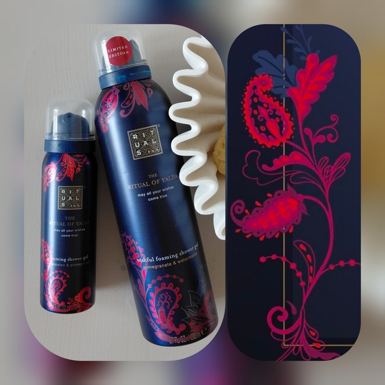 Rituals Yalda 🔷️ Foaming Shower Gel 200 en mini 50 ml NIEUW, Ophalen of Verzenden, Nieuw, Bad & Douche