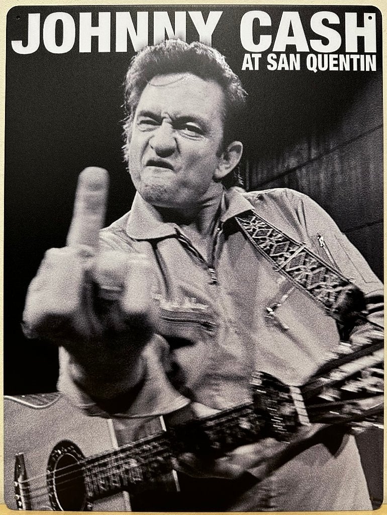 Johnny Cash San Quentin reclamebord van metaal wandbord deco