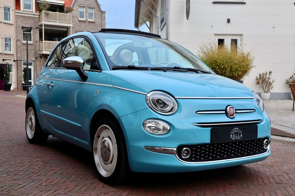 Fiat 500 TwinAir Spiaggina ’58 | Unieke uitvoering | Volle, Gebruikt, Leder en Stof, Bedrijf, Handgeschakeld