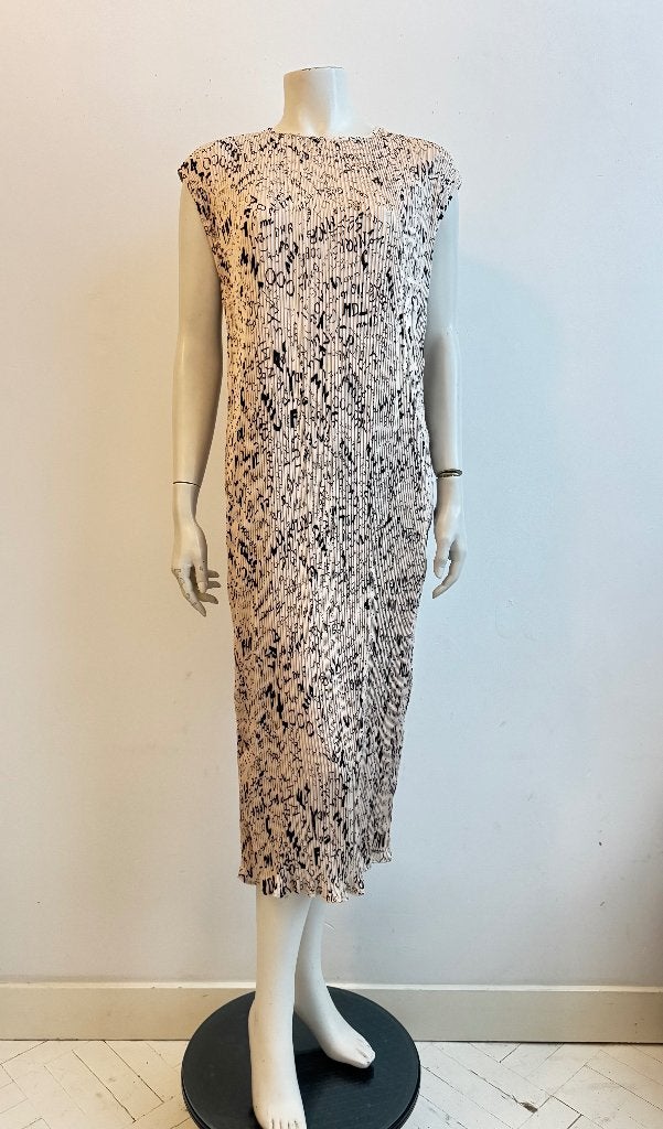 Max Mara plissé jurk maat 42, Ophalen of Verzenden, Zo goed als nieuw, Maat 42/44 (L), Onder de knie
