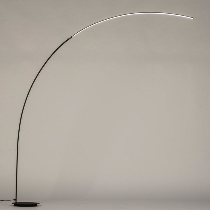 booglamp touche led zwart dimmer of staal bank tafel lamp, Ophalen of Verzenden, Nieuw, 150 tot 200 cm