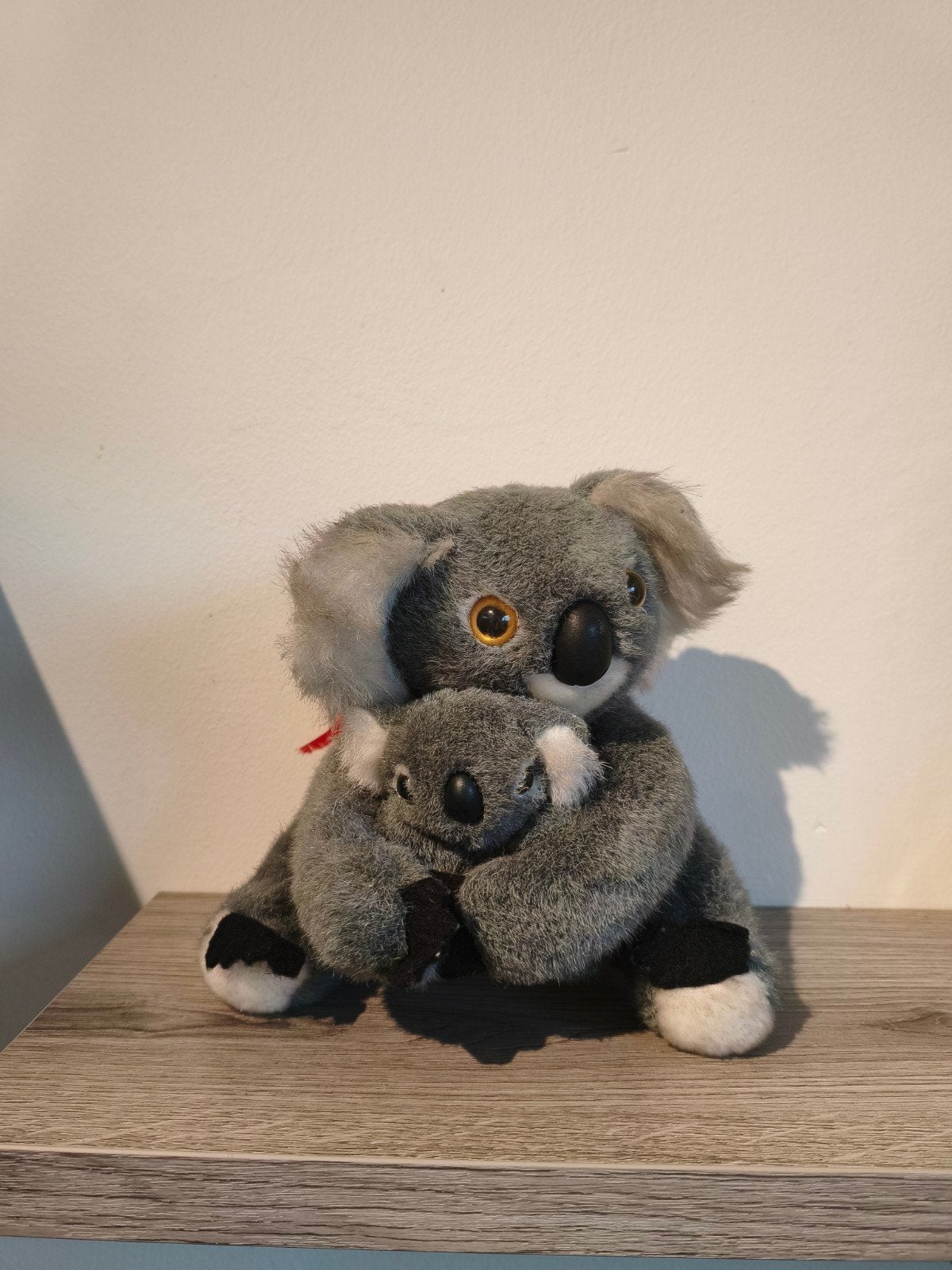 Schattige Koala Knuffel met Baby vintage, Overige typen, Grijs, Ophalen of Verzenden, Zo goed als nieuw