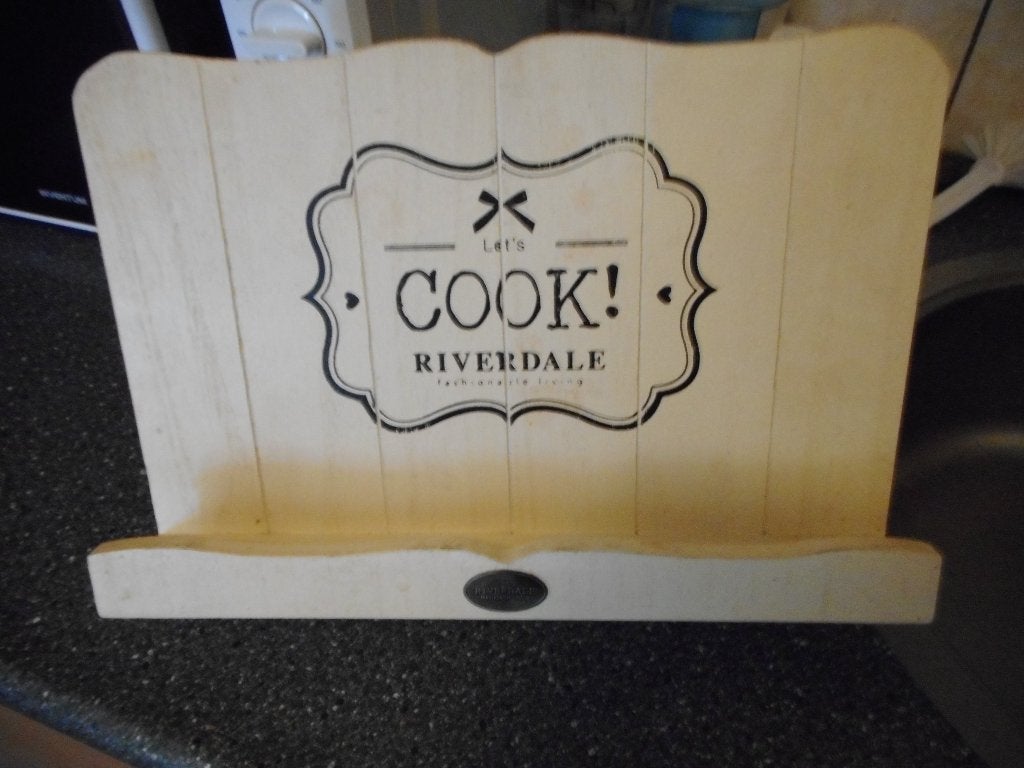 prachtige witte riverdale kookboekstandaard!, Huis en Inrichting, Overige typen, Hout, Ophalen of Verzenden, Zo goed als nieuw