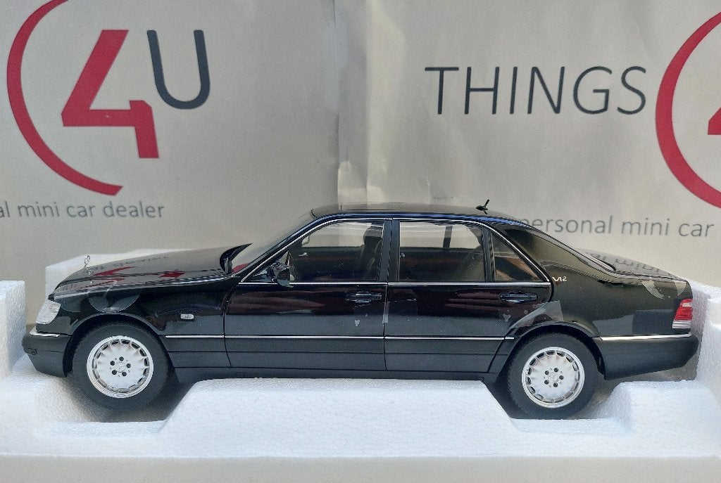 Norev 1:18 Mercedes-Benz S600 1997 Obsidian black metallic, Ophalen of Verzenden, Nieuw, Auto, Norev