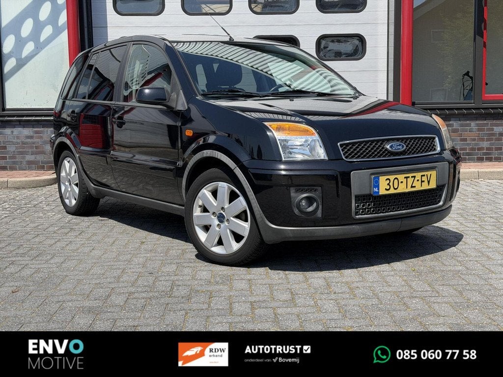 Ford Fusion 1.6-16V Futura Plus Airco/Trekhaak/LMV/Voorr.ver, Auto's, Ford, Voorwielaandrijving, 1596 cc, Gebruikt, Zwart