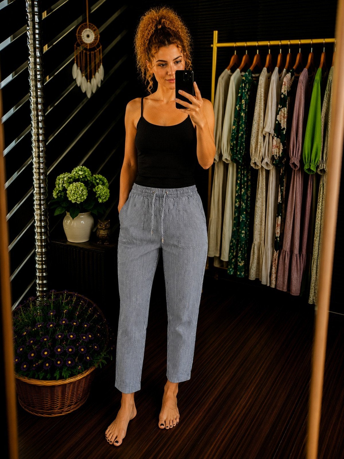 Bonita gestreepte broek maat 36, Blauw, Bonita, Ophalen of Verzenden, Zo goed als nieuw
