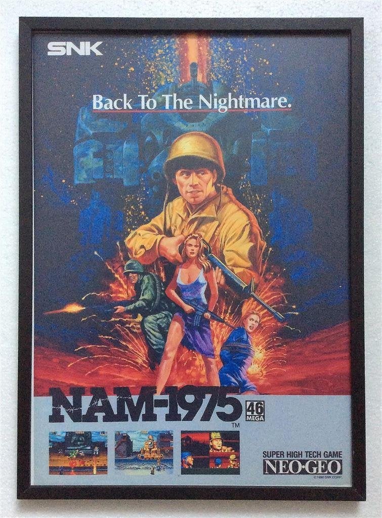 NAM-1975 NEO GEO SNK Retro Arcade Poster in Lijst, Verzenden, Nieuw, A1 t/m A3, Film en Tv