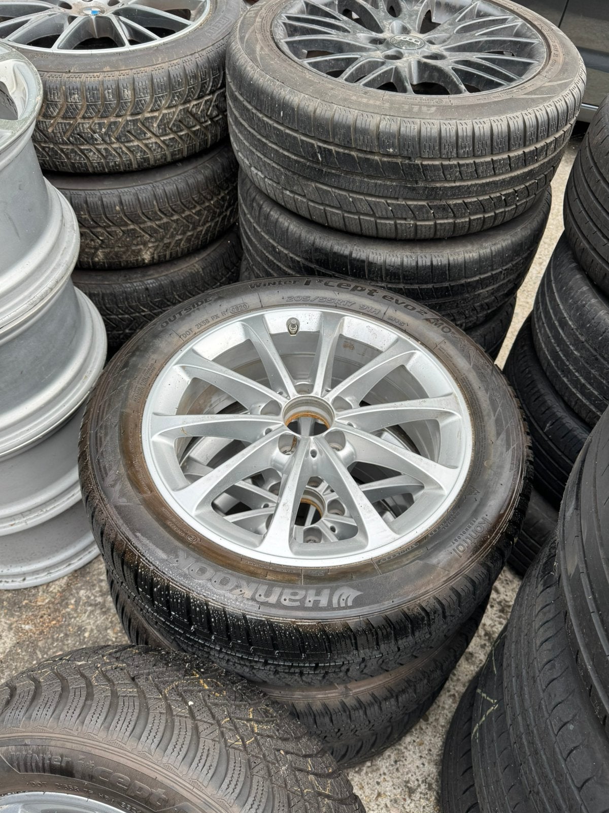 Mercedes 17 inch a klasse velgen, Ophalen, Velg(en), 17 inch, Winterbanden