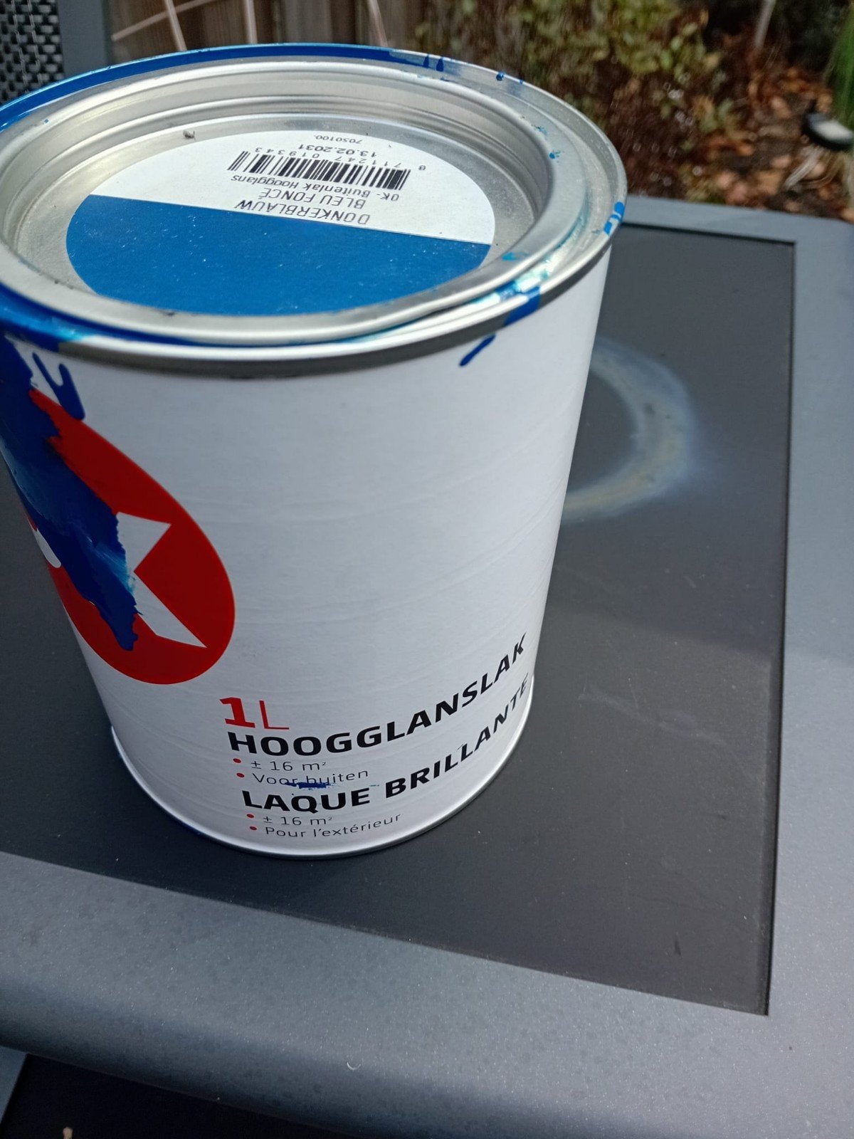 gratis: blauwe hoogglans lak, Doe-het-zelf en Verbouw, Verf, Beits en Lak, Ophalen, Blauw, Nieuw, Lak