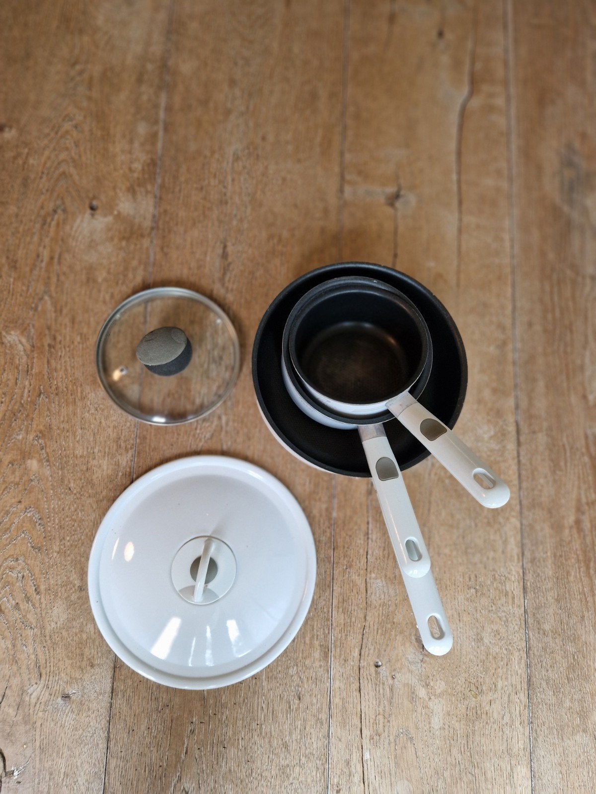 Complete Tefal pannenset - Inductie & Keramisch, Huis en Inrichting, Ophalen, Pannenset, Geschikt voor inductie, Gebruikt