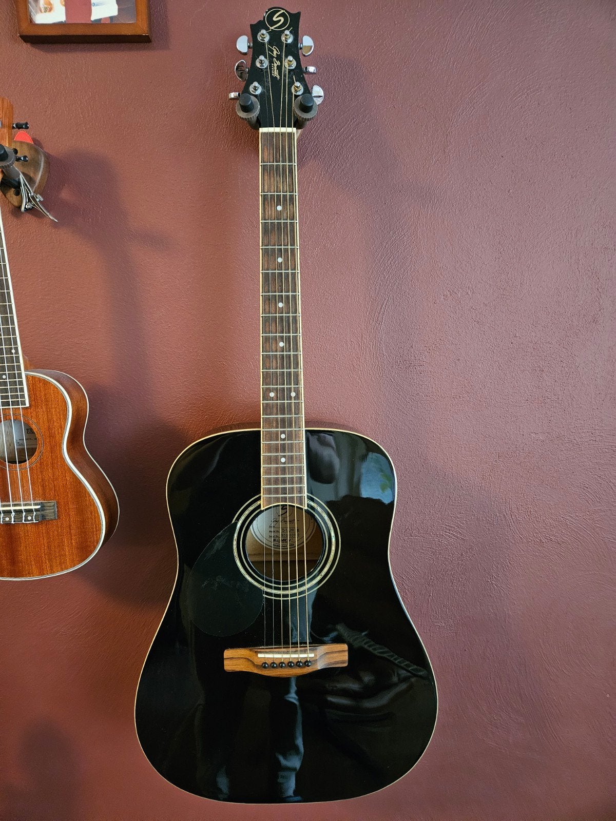 Linkshandige Samick Greg Bennett Westerngitaar Zwart, Ophalen, Gebruikt, Western- of Steelstringgitaar