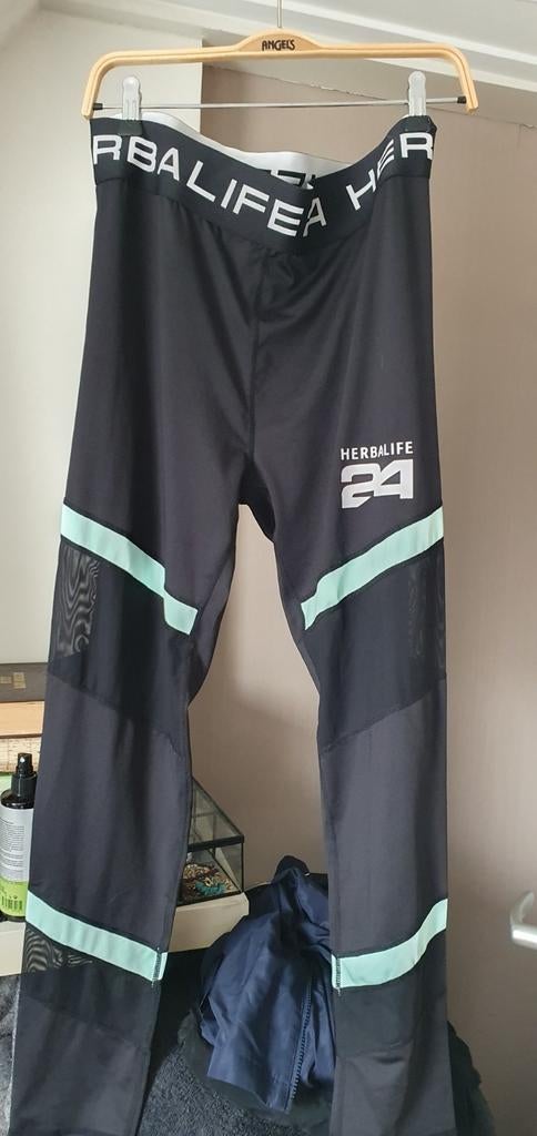 Herbalife 24 Sportlegging Dames XL - Zwart/Mintgroen, Kleding | Dames, Zwart, Maat 46/48 (XL) of groter, Herbalife, Ophalen of Verzenden