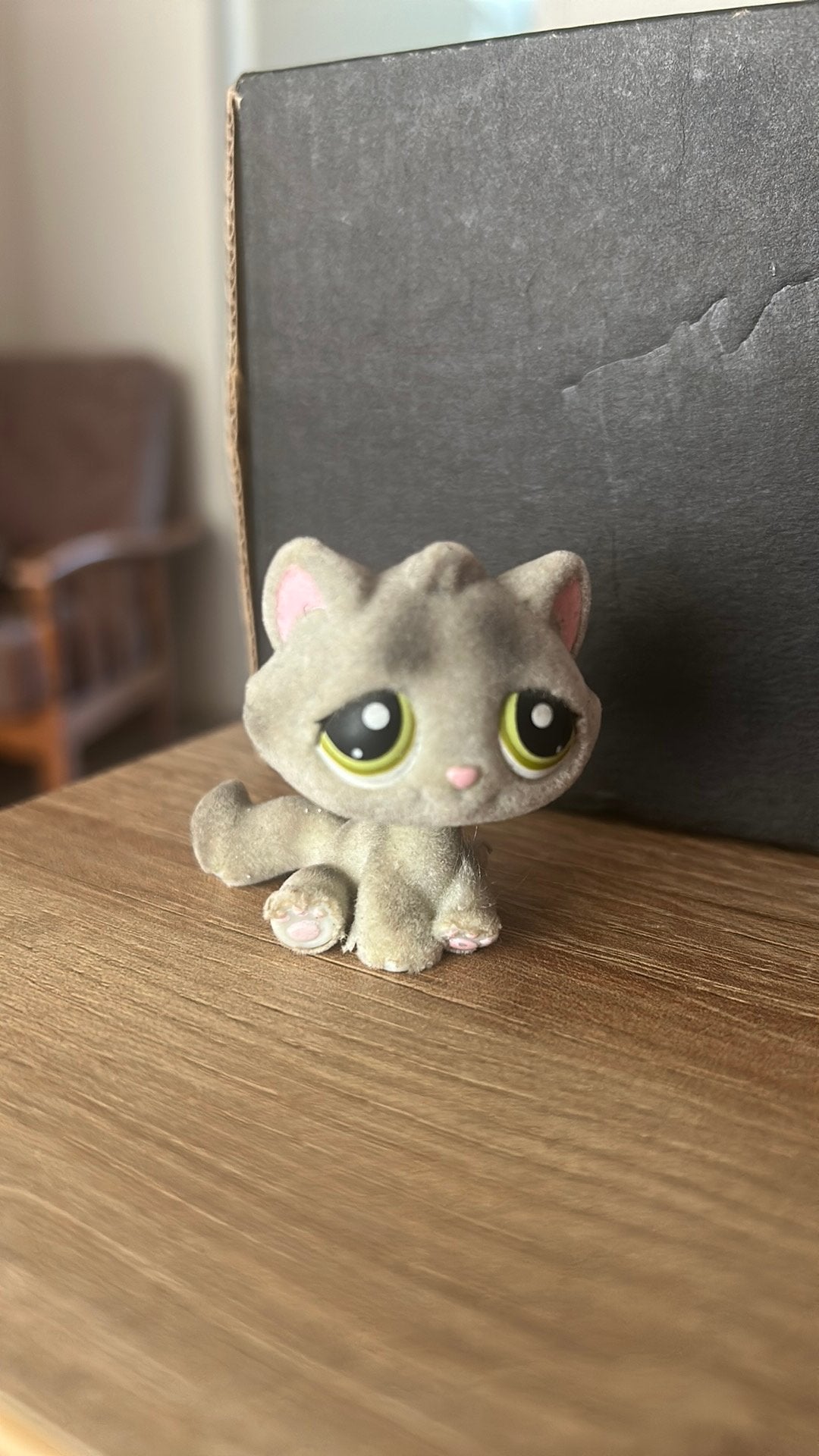 Littlest Pet Shop (LPS) #323 Fuzzy Gray Tabby Cat, Ophalen of Verzenden, Zo goed als nieuw
