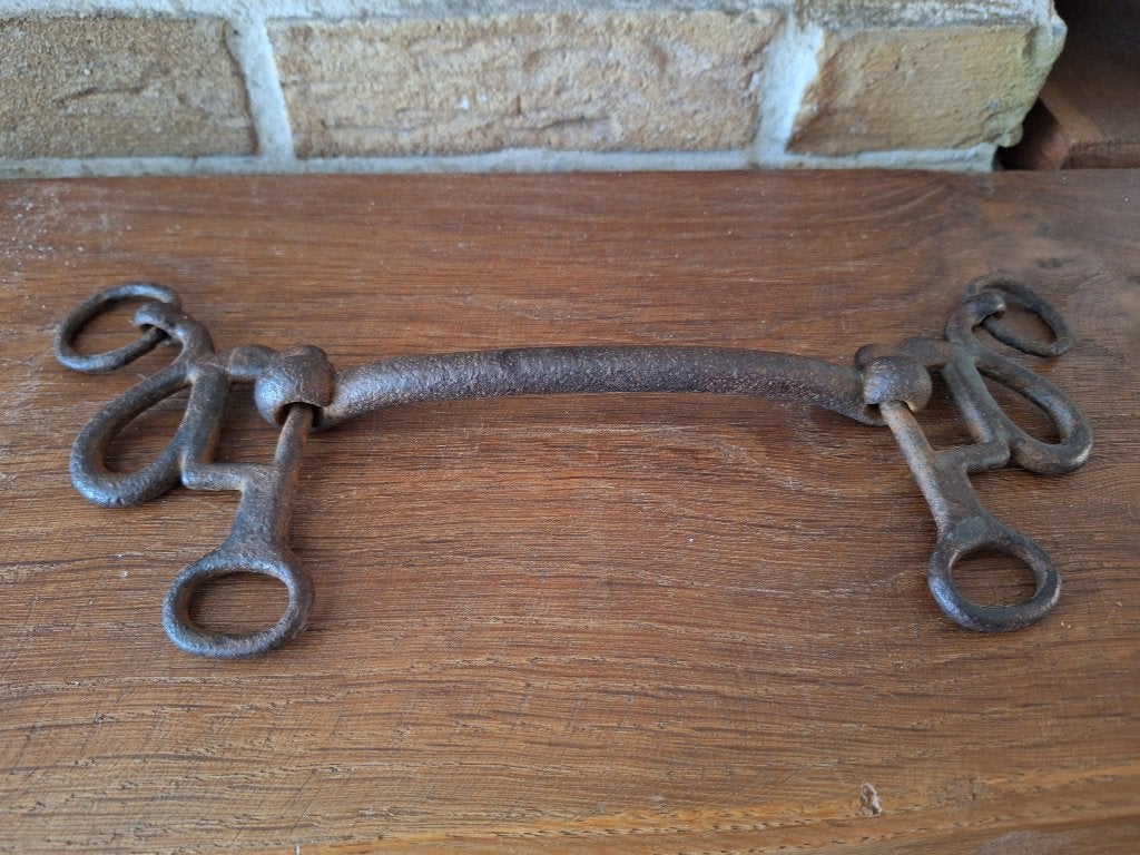 Antiek handgesmeed paardenbit (19e-eeuws), Antiek en Kunst, Ophalen of Verzenden
