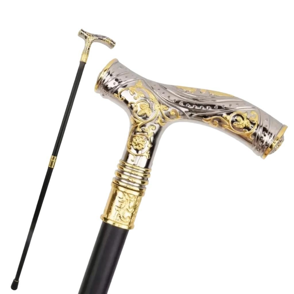 Luxe gouden sierwandelstok "De Aristocraat", 6717LN, Nieuw, Loophulp@outlook.com, Verzenden