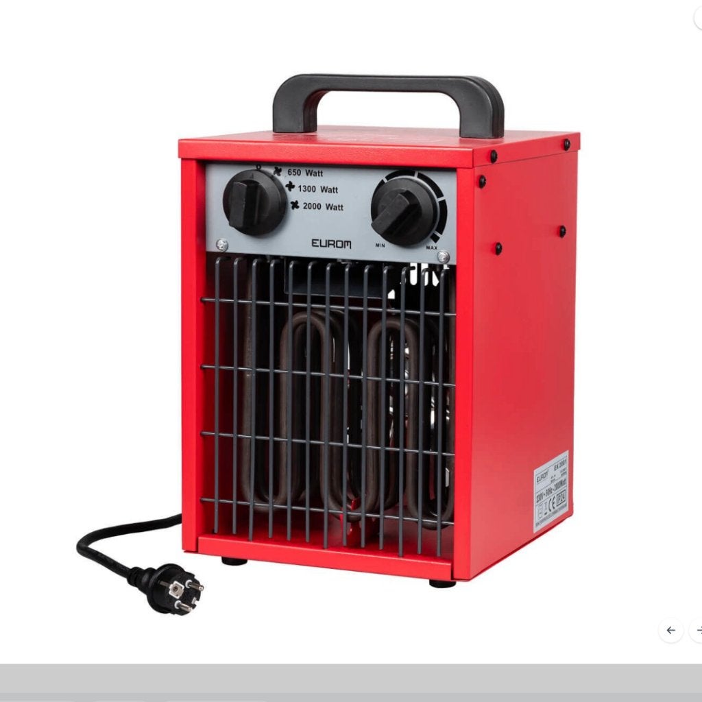 Elektrische Ventilatorkachel 2000W Eurom EK2001, 30 tot 80 cm, Gebruikt, Kachel, Minder dan 60 cm