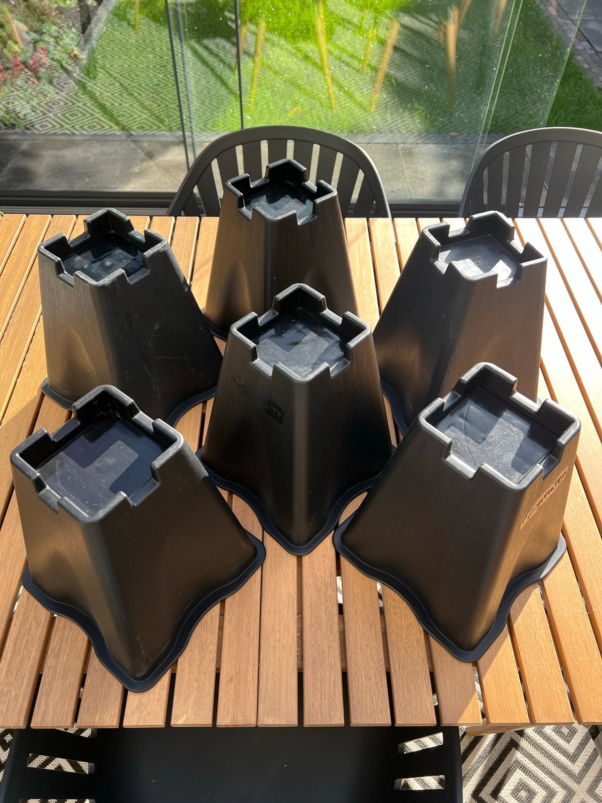 Vitility zware bed verhogers (6 stuks), Ophalen, Zwart, Tweepersoons, Zo goed als nieuw