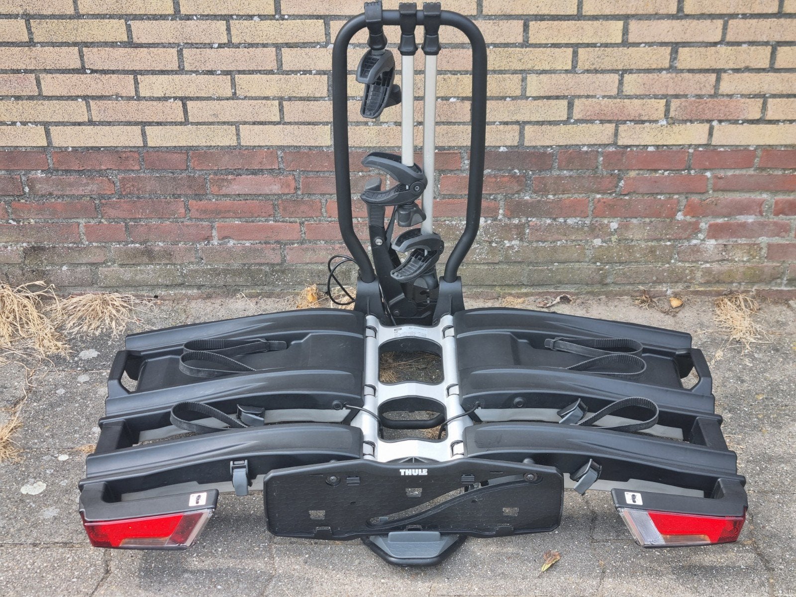 Fietsendrager Thule EasyFold 934 Voor 3 fietsen Kantelbaar, Ophalen, 3 fietsen of meer, Gebruikt, Elektrische fiets