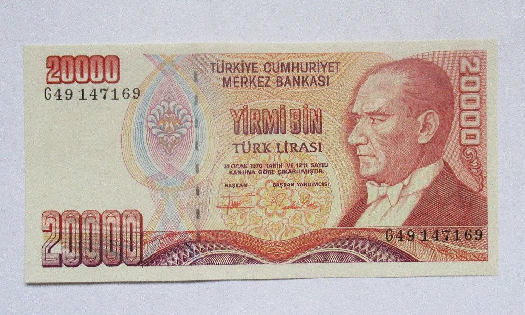 Turkije 20.000 Lira 1995, Postzegels en Munten, Bankbiljetten | Europa | Niet-Eurobiljetten, Verzenden, Overige landen