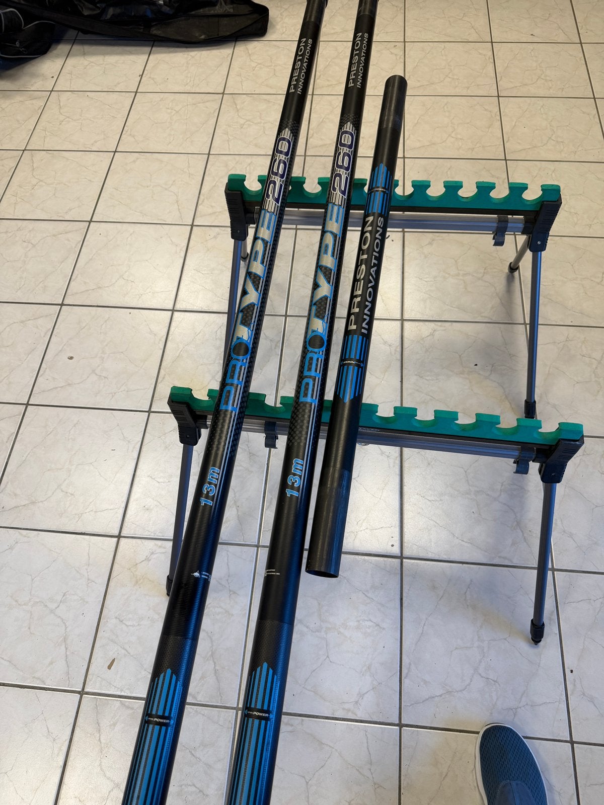 2x Preston Pro Type 260 13mtr inclusief heel veel extra’s, Ophalen, Zo goed als nieuw, Vaste hengel