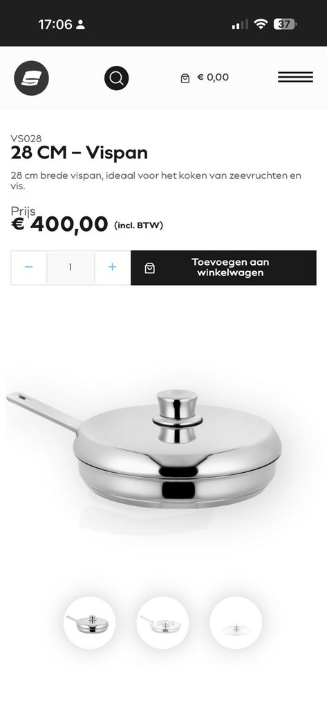 Simtronic Nieuwe 28 CM – Vispan Nooit gebruikt, Ophalen of Verzenden, Nieuw, Kookpan of Snelkookpan