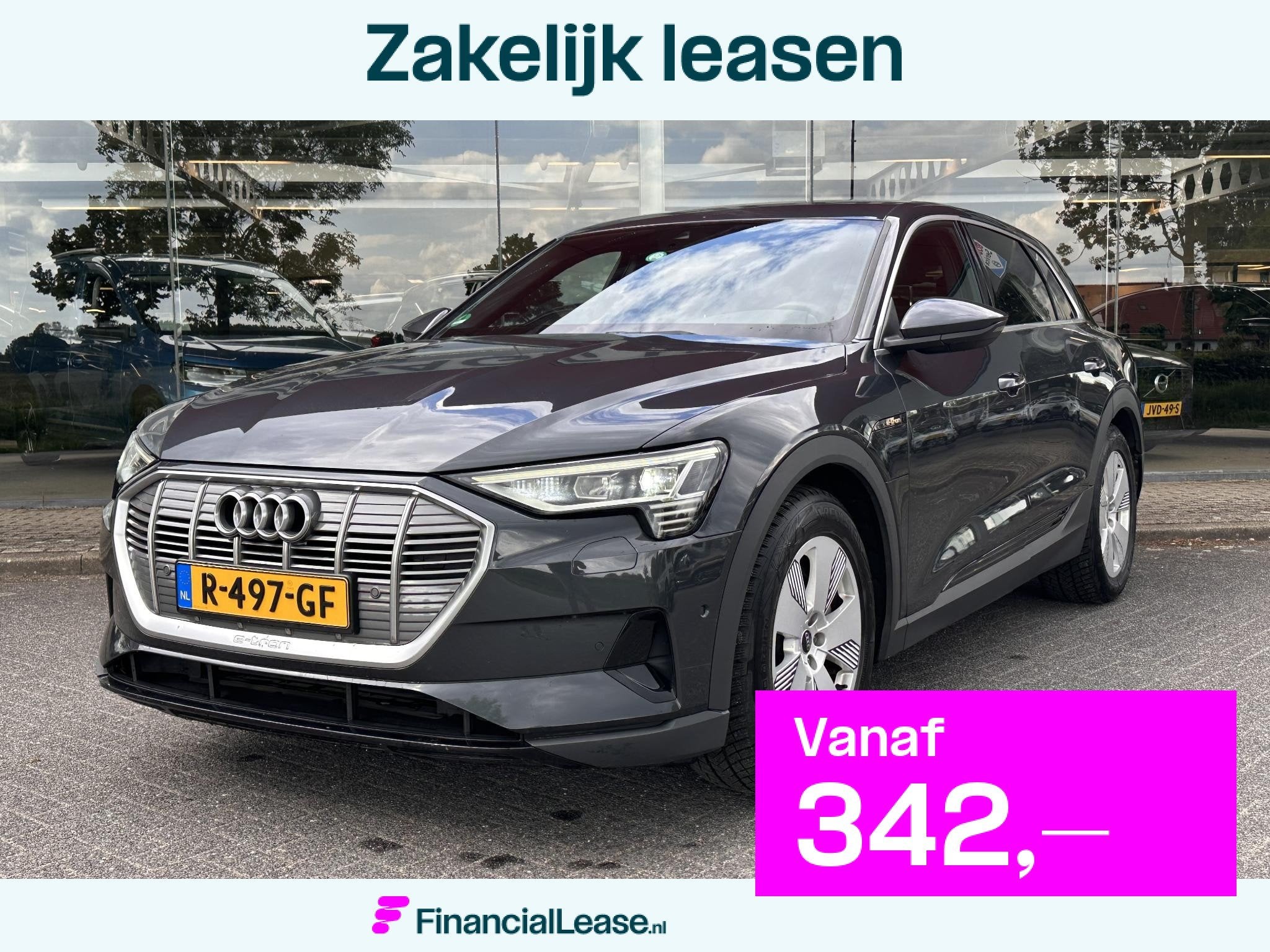 Audi e-tron 55 quattro edition 95 kWh | SOH 88,6% | Trekhaak, Automaat, 131 €/maand, Stof, Zwart