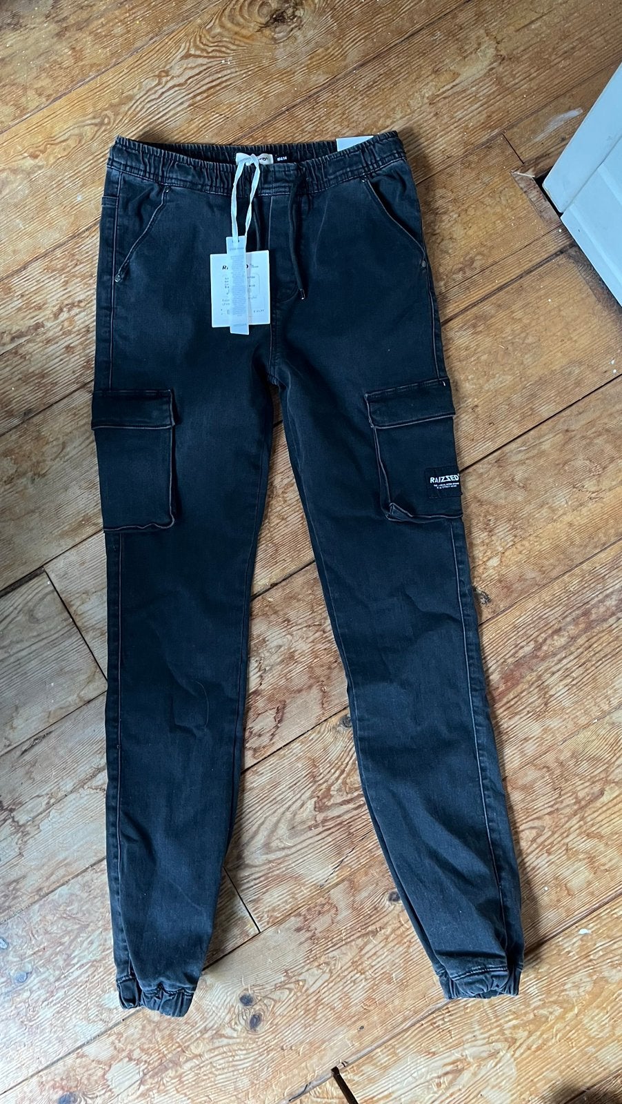 Raizzed cargo spijkerbroek **NIEUW maat 164 zwart grijs, Kinderen en Baby's, Ophalen of Verzenden, Nieuw, Jongen, Broek
